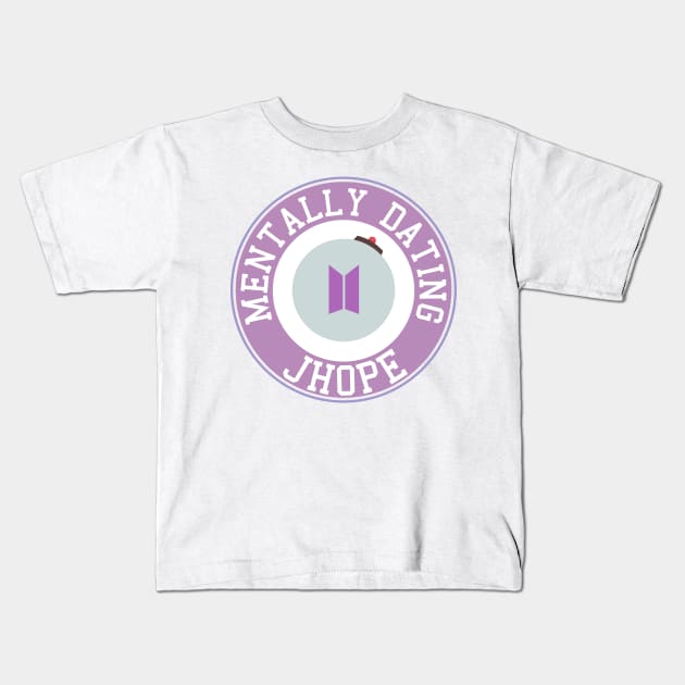 Mentally dating BTS Jhope logo Kids T-Shirt by Oricca